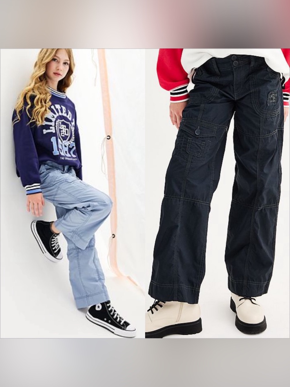 Limited Too BUNDLE! 2 pairs of Girls Wide Leg Cargo Pants